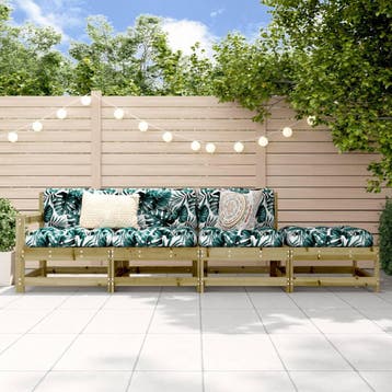 vidaXL 4-delige Loungeset geïmpregneerd grenenhout, Verzenden, Nieuw, Loungeset
