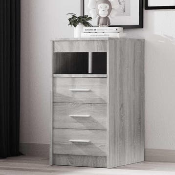 vidaXL Ladekast 40x50x76 cm bewerkt hout grijs sonoma, Verzenden, Nieuw