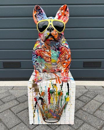 Daluxe Art - 1999 • XXL Rolex Graffiti Dog Display – 75 cm