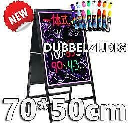 Dubbelzijdig LED schrijfbord 70cm*50cm | 90 functies, Verzenden, Nieuw