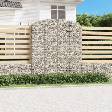 vidaXL Schanskorf gewelfd 200x50x220/240 cm gegalvaniseerd, 100 cm of meer, Verzenden, Nieuw, Metaal