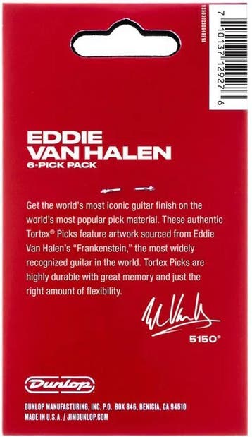 Jim Dunlop Eddie Van Halen Frankenstein plectrum 0.60 mm, Muziek en Instrumenten, Ophalen of Verzenden, Nieuw, Elektrische gitaar