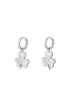 four-leaf clover oorbellen - zilveren kleur, Verzenden, Nieuw