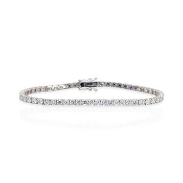 Tennis armband - 18 karaat Witgoud - 4.48ct. tw. Diamant