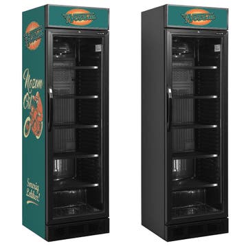 Nozem glasdeurkoelkast 345 liter, Ophalen of Verzenden