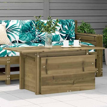 vidaXL Tuintafel 100x50x75 cm geïmpregneerd grenenhout, Verzenden, Nieuw