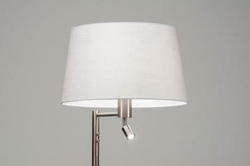 Rietveld Vloerlampen - Wit, Staalgrijs - Staal, Stof, Metaal, Verzenden, Nieuw