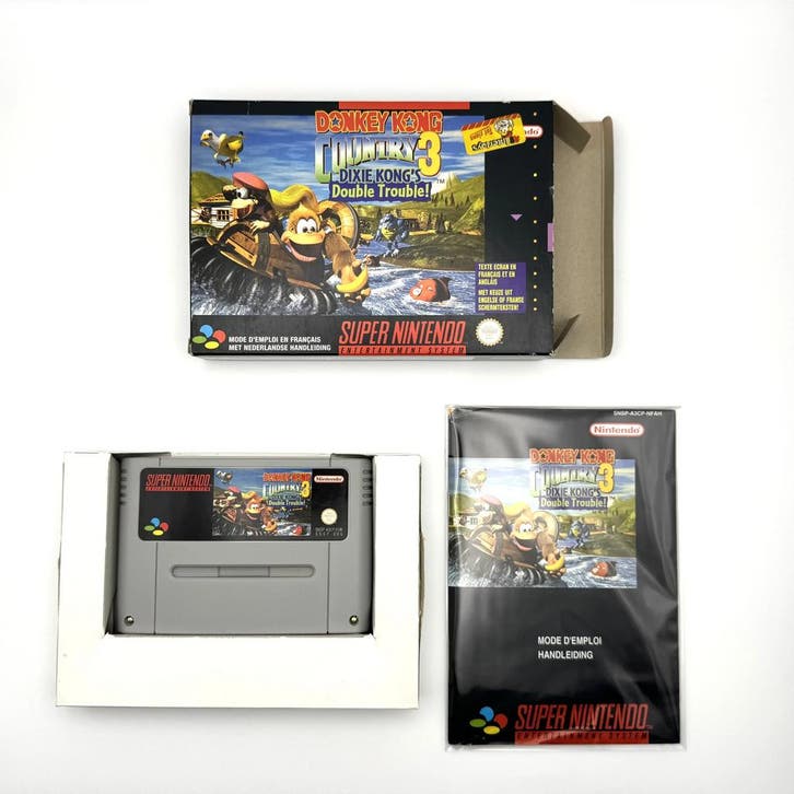 Donkey Kong Country 3 - Super Nintendo SNES - PAL FAH - CIB…, Spelcomputers en Games, Games | Nintendo Super NES, Zo goed als nieuw