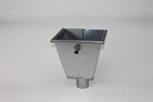 zinken vergaarbak vierkant  Ø100mm Grootmodel, Doe-het-zelf en Verbouw, Buizen en Afvoer, Ophalen of Verzenden, Nieuw