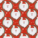 Inpakpapier, Kerstman, B: 50 cm, 80 gr, rood, 100 m/ 1 rol, Nieuw