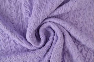 Jacquard gebreid kabel stof Lavendel - rol 10 meter, Verzenden, Nieuw