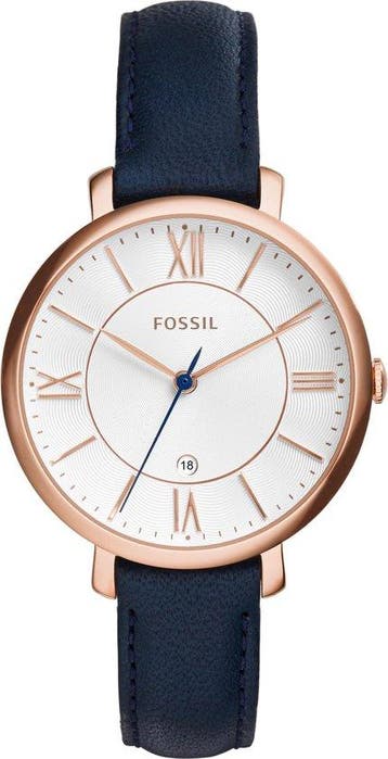 Dameshorloge  Fossil Jacqueline ES3843 36 mm - Blauw (Mode), Verzenden, Nieuw