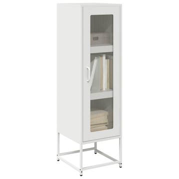 vidaXL buffetkast 36x39x123 cm koudgewalst staal wit, Verzenden, Nieuw, Metaal