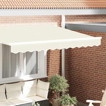 vidaXL Vervangende markies volant Crème Streep 2,5 m, Tuin en Terras, Verzenden, Nieuw