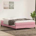 vidaXL Boxspring zonder matras fluweel roze 160x220 cm, Huis en Inrichting, Slaapkamer | Bedden, Verzenden, Nieuw, Stof