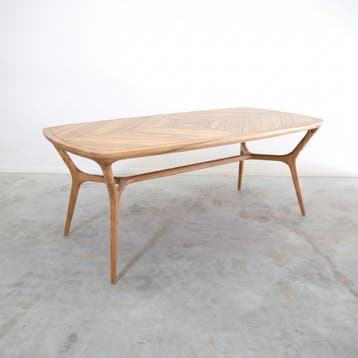 Sierra eettafel – massief teak, Huis en Inrichting, Tafels | Eettafels, Teakhout, Nieuw, Vijf personen of meer, Rechthoekig