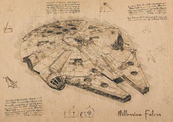 I_KONIQ - Millenium Falcon in Da Vinci Style, Verzamelen, Nieuw