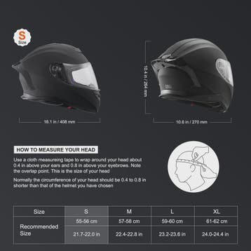 Full Face Motorhelm met Bluetooth Slot & Verwisselbare Lens, Verzenden, Nieuw