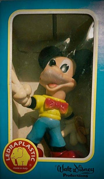 Ledraplastic - Speelgoedfiguurtjes Topolino (Mickey Mouse) -, Nieuw