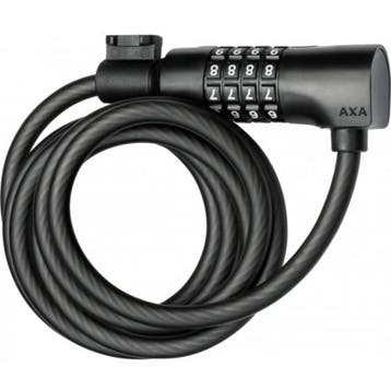 AXA Kabelslot met cijfercode - 180 cm - Mat zwart - Flexi..., Ophalen of Verzenden, Nieuw