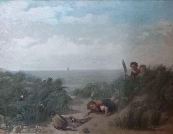 Henri van Seben (1827-1913) - Spelende Kinderen in
