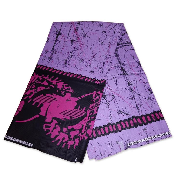 Afrikaanse stof - Paars / Roze kampala - Polycotton, Hobby en Vrije tijd, Stoffen en Lappen, Nieuw, Ophalen of Verzenden
