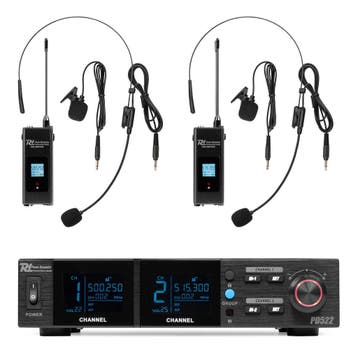 Retourdeal - Power Dynamics PD522B microfoonsysteem met 2 UH, Verzenden, Zo goed als nieuw