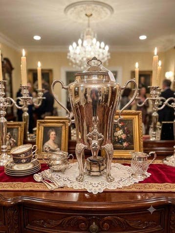 Monumental Silver-Plated Samovar / Tea Urn - 60 cm / 8.2 kg