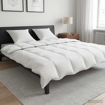 vidaXL Dekbed Wit 220 x 240 cm Bamboevezel, Verzenden, Nieuw, Wit