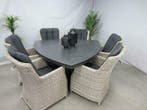 Te velde tuinset anna xl tuinstoel met mojito driehoekstafel, Nieuw, Wicker, Eettafel, 6 zitplaatsen