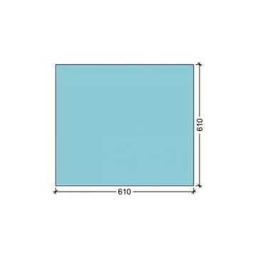 Pasruit voor louvreraam 6L, 610x610mm veiligheidsglas, Verzenden, Nieuw