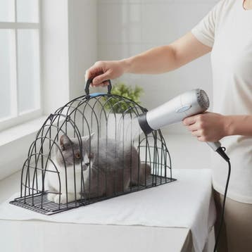 Semi-ronde Kattenwas Kooi - Anti-krab & Anti-worsteling - Id, Verzenden, Nieuw