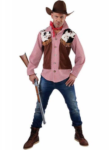 Cowboy blouse met ingenaaid vestje, Ophalen of Verzenden, Nieuw