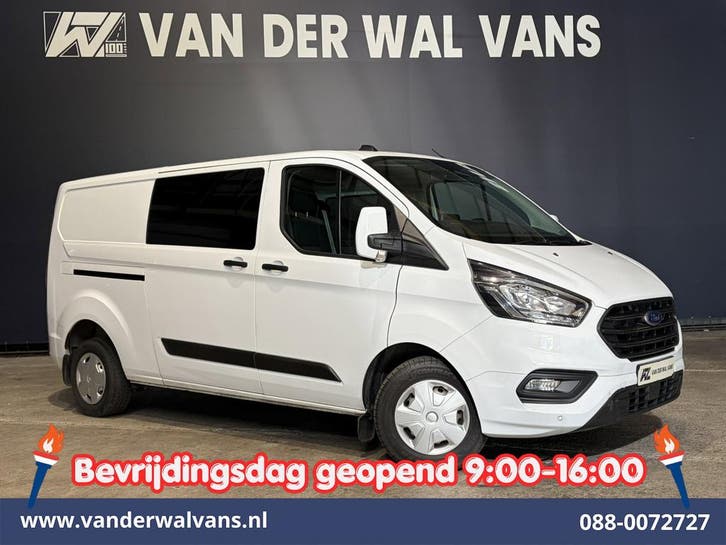 Ford Transit Custom | 2.0 TDCI 130pk L2H1 Dubbele Cabine, Auto's, Bestelauto's, Dealer onderhouden, Te koop, Handgeschakeld, Diesel