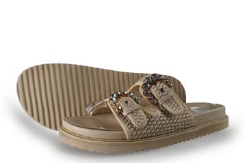 Stefano Lauran Slippers in maat 39 Beige, Kleding | Dames, Slippers, Verzenden, Beige, Stefano Lauran