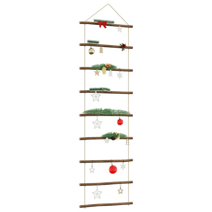 vidaXL Wanddecoratie laddervormig 50x150 cm naturel tak, Diversen, Kerst, Nieuw, Verzenden