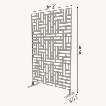 Scheidingswand Bernalda kamerscherm 180x120x40 cm knoflook b, Verzenden, Nieuw