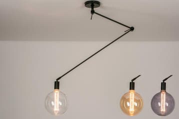 Rietveld Hanglampen - Zwart - Metaal, Verzenden, Nieuw
