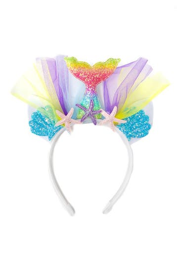 KIMU® Haarband Zeemeermin Regenboog Diadeem Schelpen Iridesc, Ophalen of Verzenden, Nieuw, Carnaval, Accessoires