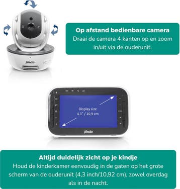 Alecto DVM200M - Babyfoon met Camera - Temperatuurweergave -, Verzenden, Zo goed als nieuw
