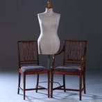 8  Engelse stoelen ca 1890 2 met armleuningen incl herstoffe, Antiek en Kunst, Antiek | Meubels | Stoelen en Banken, Ophalen of Verzenden