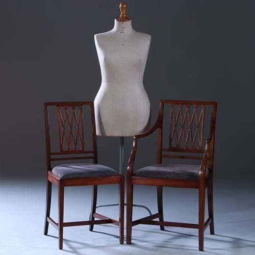 8  Engelse stoelen ca 1890 2 met armleuningen incl herstoffe, Antiek en Kunst, Antiek | Meubels | Stoelen en Banken, Ophalen of Verzenden