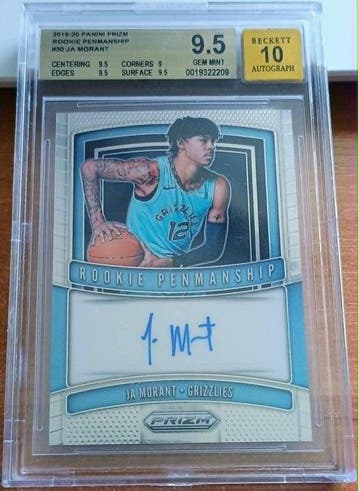 2019/20 Panini Prizm Rookie Penmanship Ja Morant - Rookie, Verzamelen, Nieuw