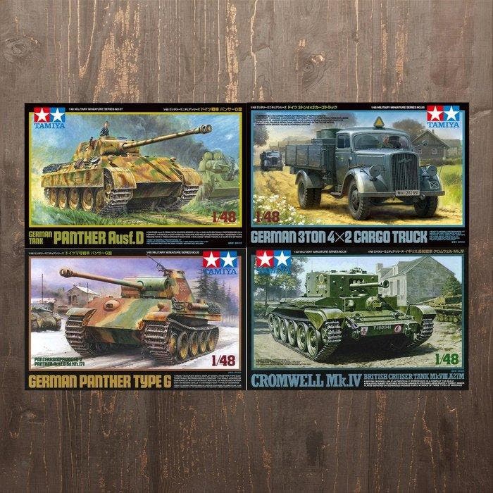 Tamiya 1:48 - Modelauto (4) - German Panther Type G, German, Kinderen en Baby's, Speelgoed | Overig