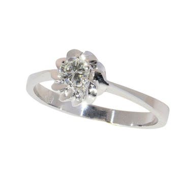 Zonder minimumprijs - Ring - 18 karaat Witgoud - 0.23ct. tw., Nieuw