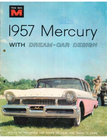 1957 MERCURY PROGRAMMA BROCHURE ENGELS (USA), Nieuw, Author