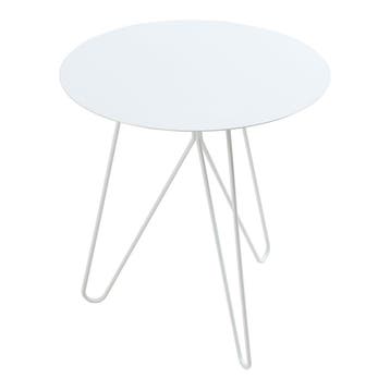 Bijzettafel Nopimi rond metaal 45x43 cm wit mat [en.casa], Huis en Inrichting, Verzenden, Nieuw