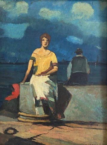 Renato Natali (1883-1979) - Para na molo (Nabrzee w