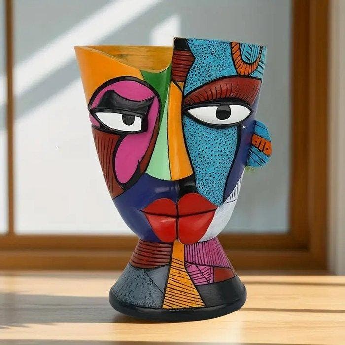 Sparvy - Bloempot - Hars, Antiek en Kunst, Curiosa en Brocante