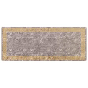 vidaXL Vloerkleedloper MARSA Grijs en Goud 100 x 250 cm, Verzenden, Nieuw, Grijs